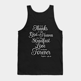 Give Thanks for God's Love Scripture verse Tank Top